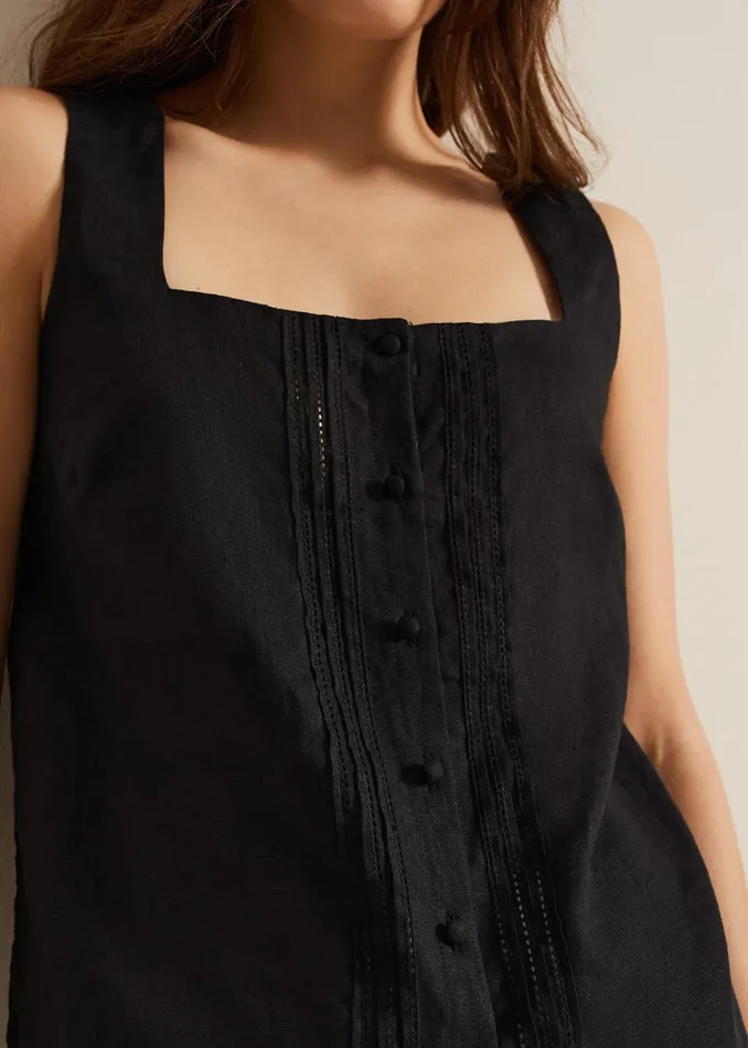 Women Phase Eight Shirts and Blouses Ashley Linen Button Shell Top