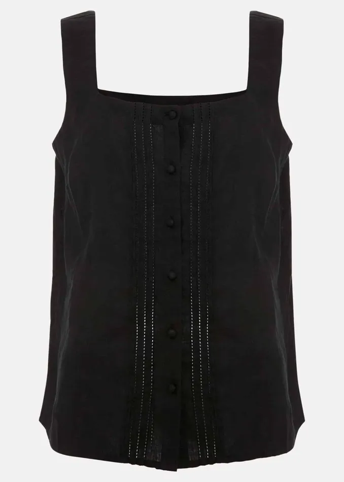 Women Phase Eight Shirts and Blouses Ashley Linen Button Shell Top