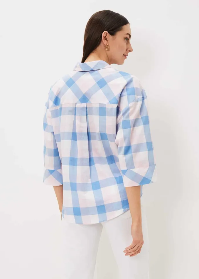 Women Phase Eight Shirts and Blouses Della Gingham Tie Front Blouse