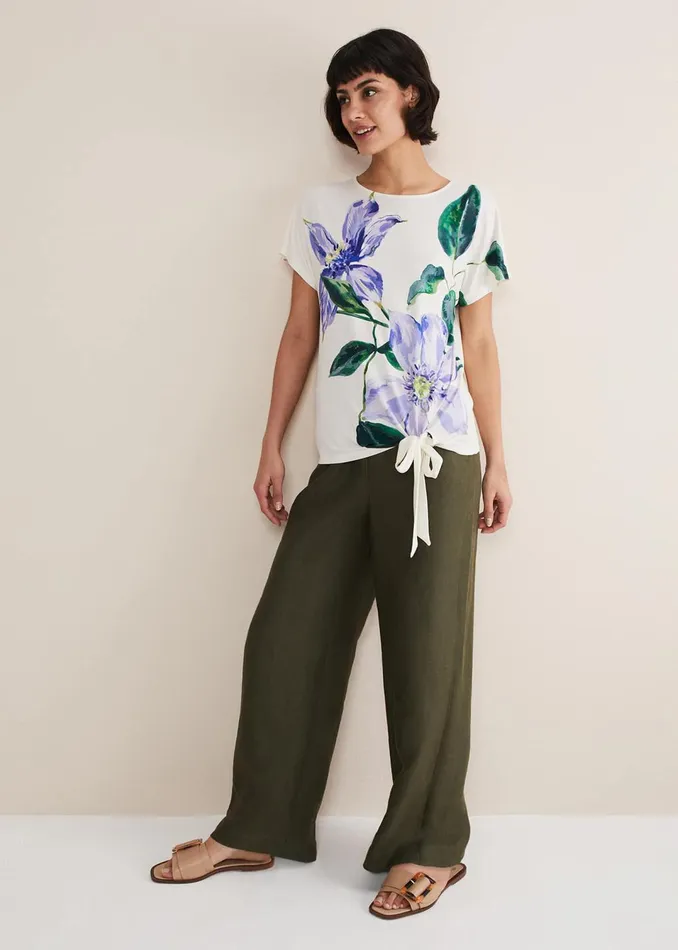 Women Phase Eight Shirts and Blouses Fiorella Tie Front Top