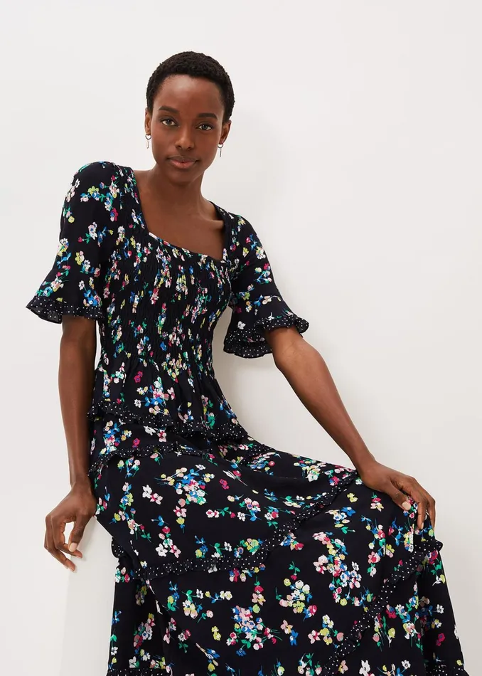 Women Phase Eight Shirts and Blouses Hudson Floral CoOrd Blouse