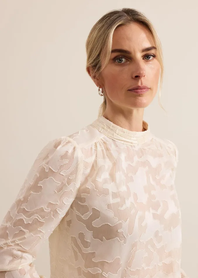 Women Phase Eight Shirts and Blouses Jacey Metallic Blouse