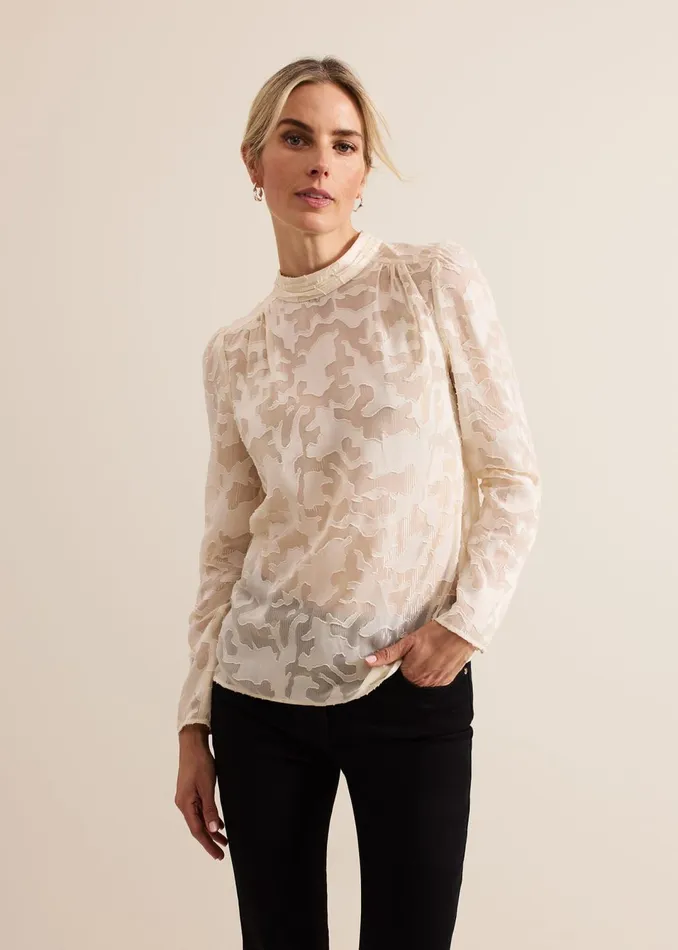 Women Phase Eight Shirts and Blouses Jacey Metallic Blouse