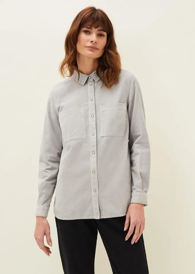Women Phase Eight Shirts and Blouses Peggie Corduroy Oversized Shirt