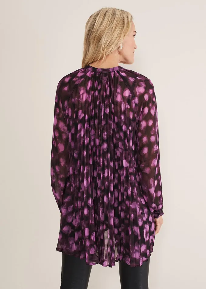 Women Phase Eight Shirts and Blouses Rhian Chiffon Tunic Blouse