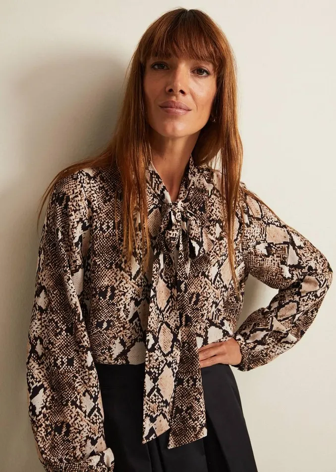 Women Phase Eight Shirts and Blouses Semira Snake Tie Blouse