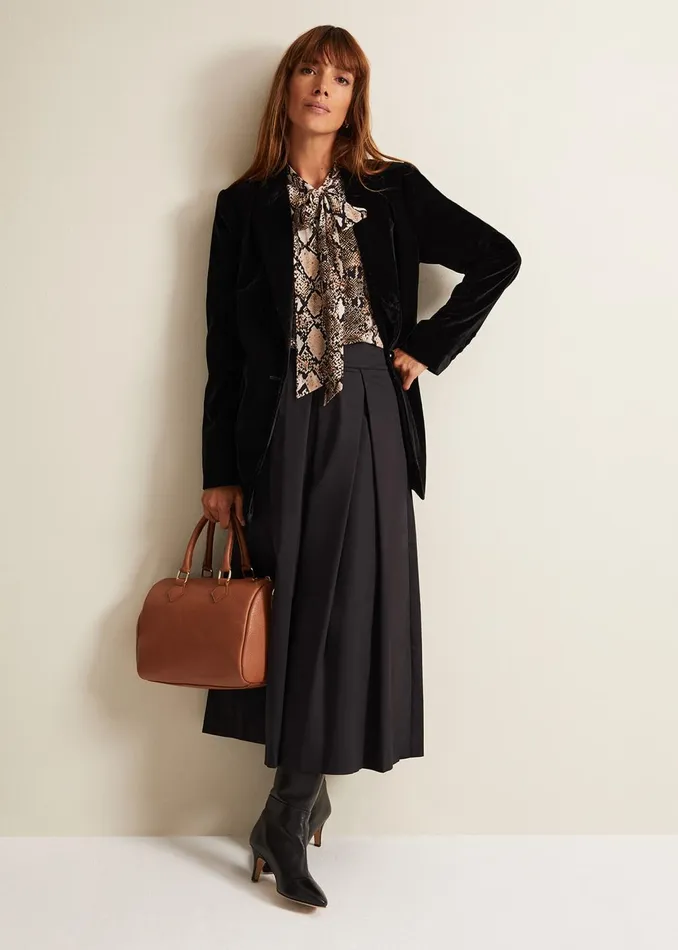 Women Phase Eight Shirts and Blouses Semira Snake Tie Blouse