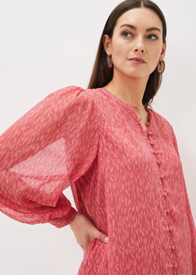 Women Phase Eight Shirts and Blouses Sharpay Printed Chiffon Blouse