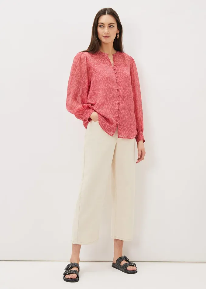 Women Phase Eight Shirts and Blouses Sharpay Printed Chiffon Blouse