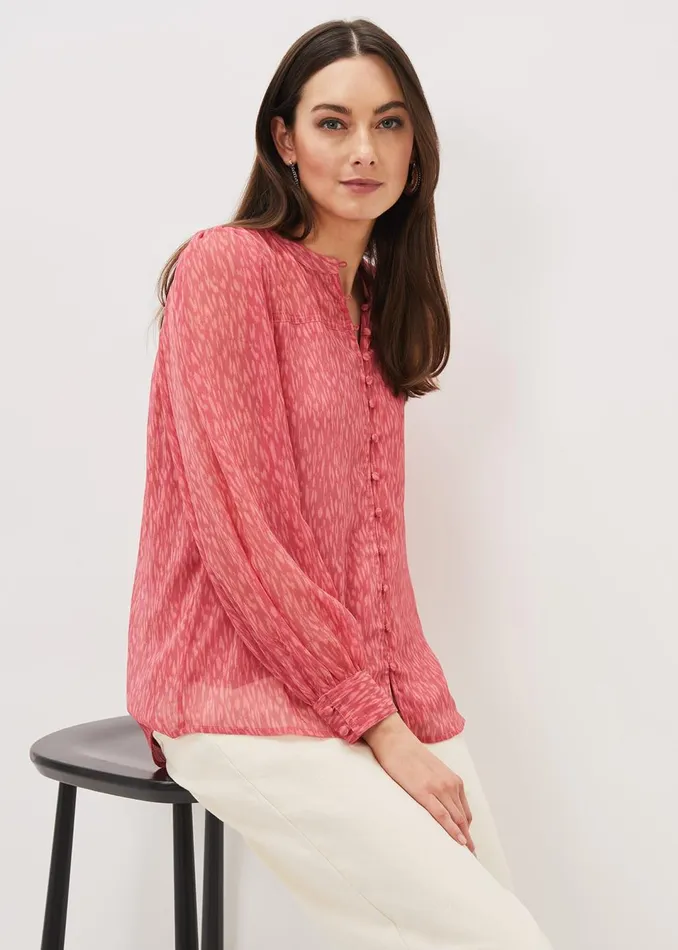 Women Phase Eight Shirts and Blouses Sharpay Printed Chiffon Blouse