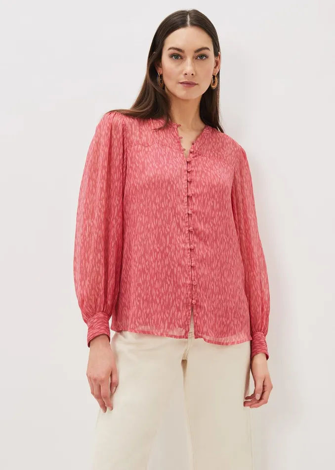 Women Phase Eight Shirts and Blouses Sharpay Printed Chiffon Blouse