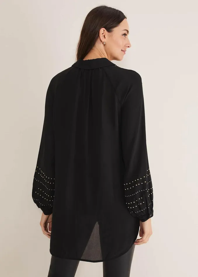 Women Phase Eight Shirts and Blouses Tullulah Heatfix Sleeve Tunic Blouse