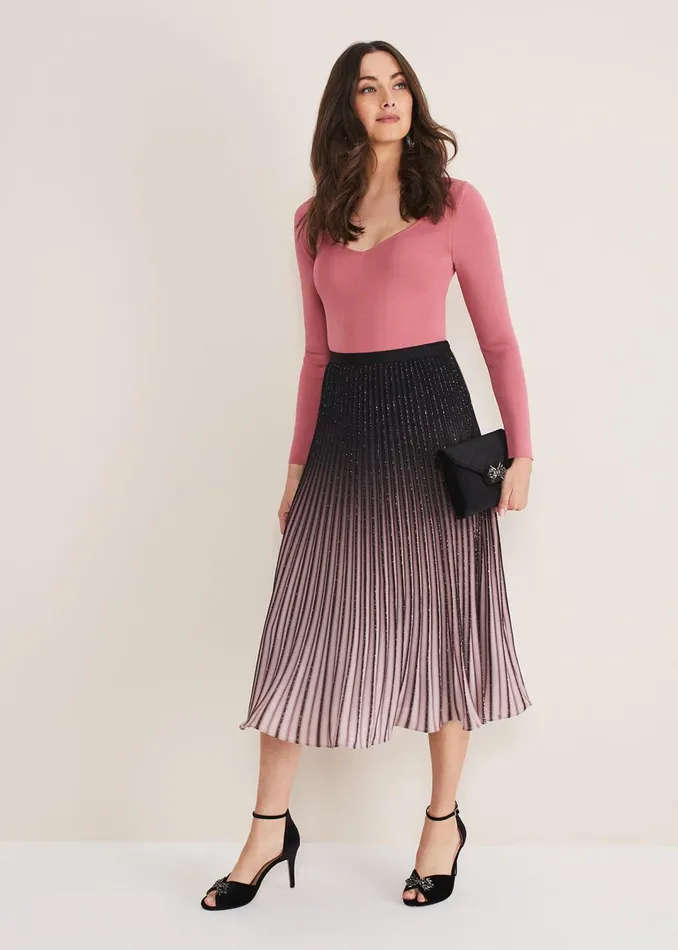 Women Phase Eight Skirts Estella Ombre Midi Skirt