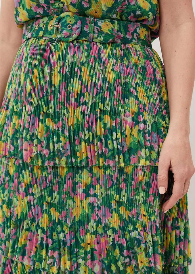 Women Phase Eight Skirts Heidi Printed Plisse CoOrd Skirt