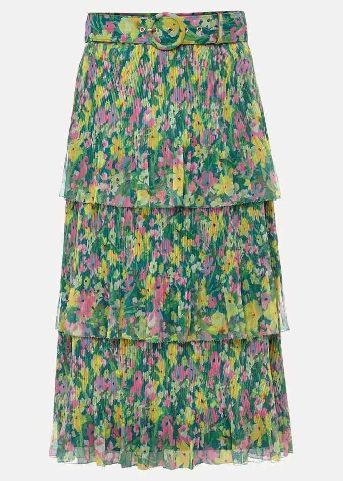 Women Phase Eight Skirts Heidi Printed Plisse CoOrd Skirt