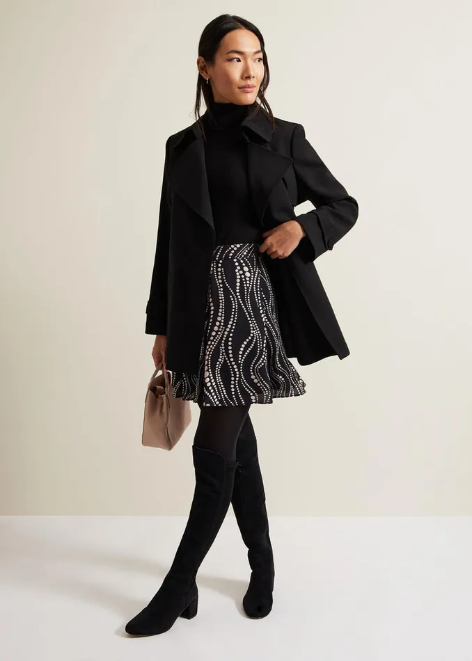 Women Phase Eight Skirts Ilaria Flippy Mini Pearl Print Skirt