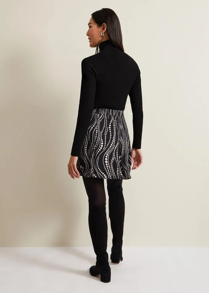 Women Phase Eight Skirts Ilaria Flippy Mini Pearl Print Skirt