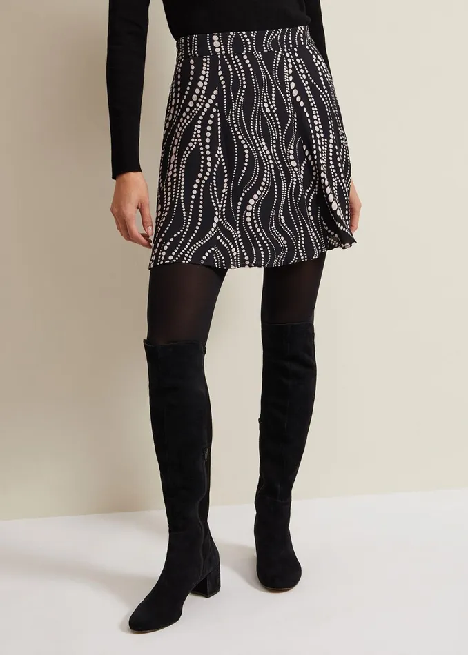 Women Phase Eight Skirts Ilaria Flippy Mini Pearl Print Skirt