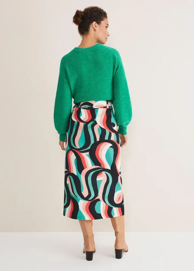 Women Phase Eight Skirts Nathalie Swirl Midi Skirt