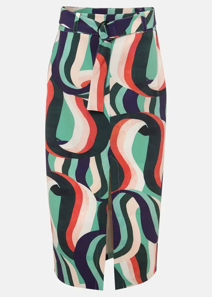 Women Phase Eight Skirts Nathalie Swirl Midi Skirt