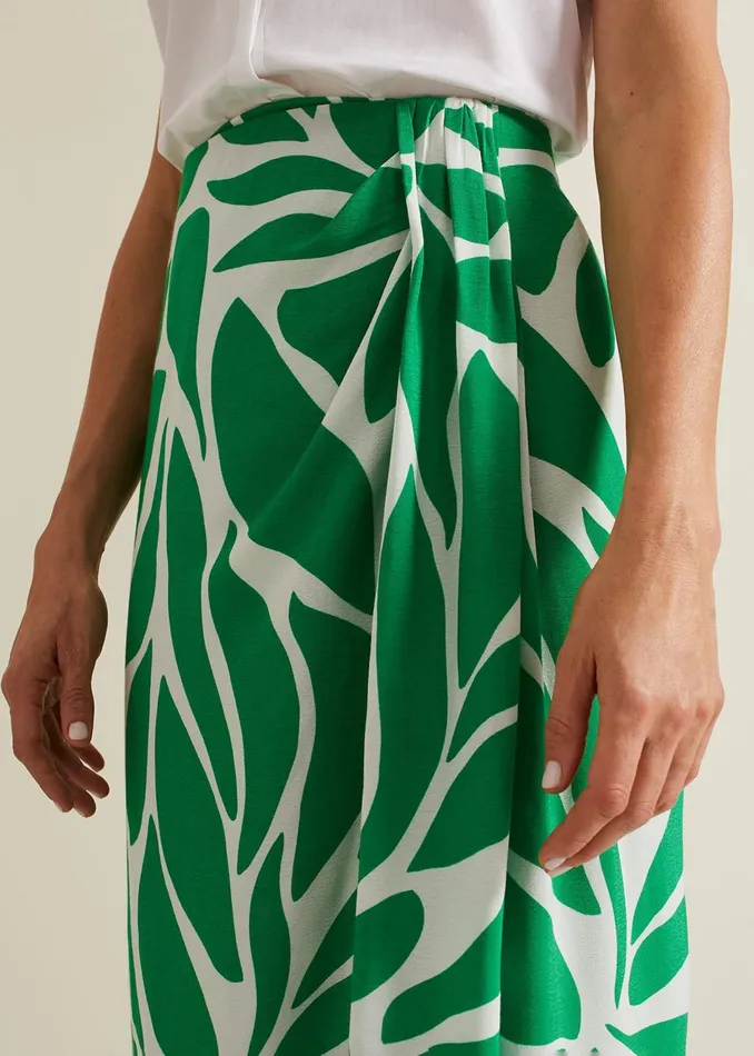 Women Phase Eight Skirts Presley Leaf Print Skirt