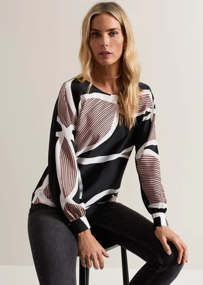 Women Phase Eight Tops and TShirts Alora Swirl Print Top