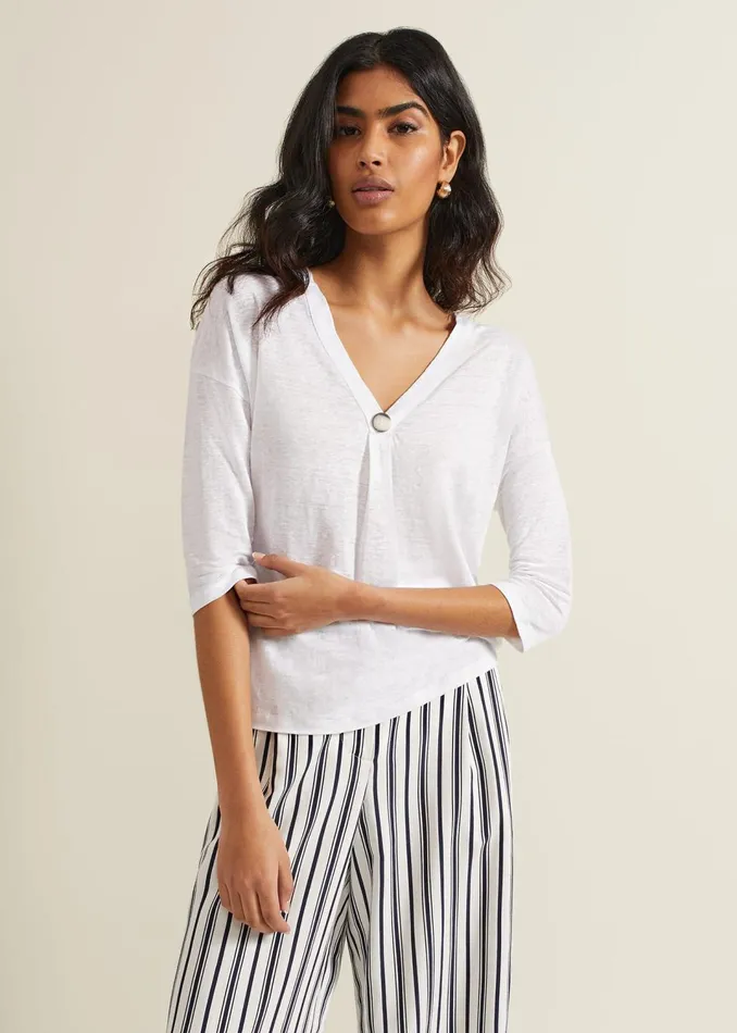 Women Phase Eight Tops and TShirts Leah Linen Top