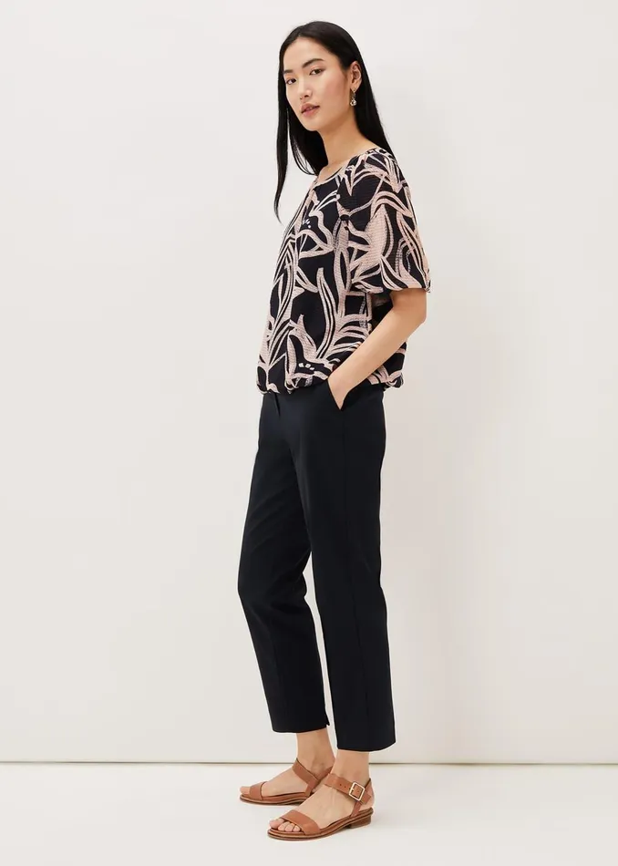 Women Phase Eight Tops and TShirts Meda Print Balloon Sleeve Top