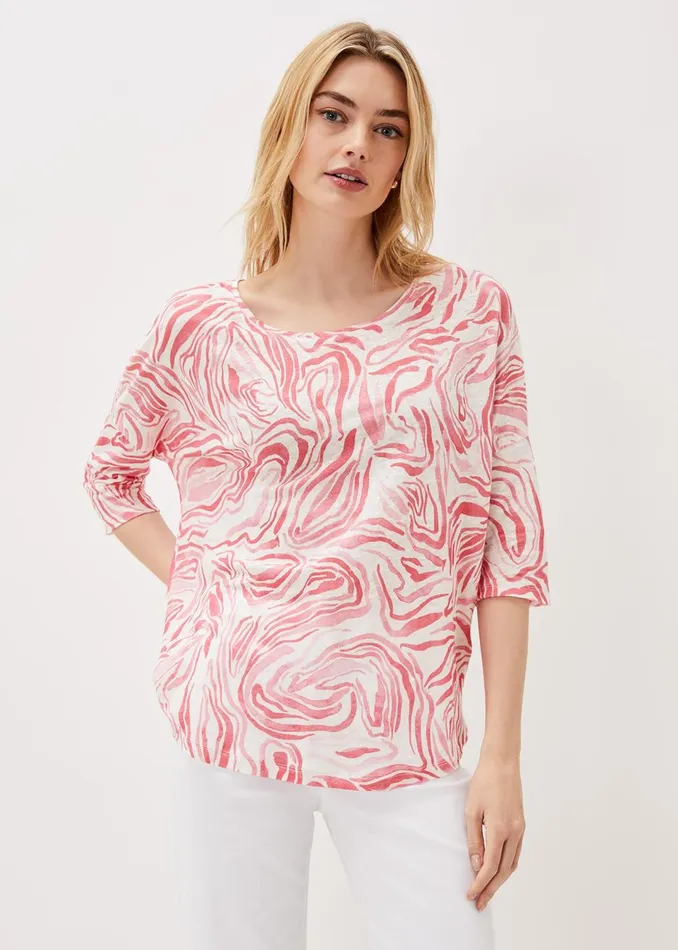 Women Phase Eight Tops and TShirts Moire Linen Print Top