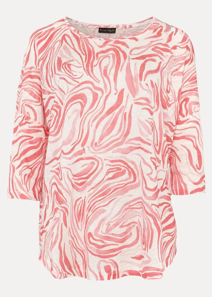 Women Phase Eight Tops and TShirts Moire Linen Print Top