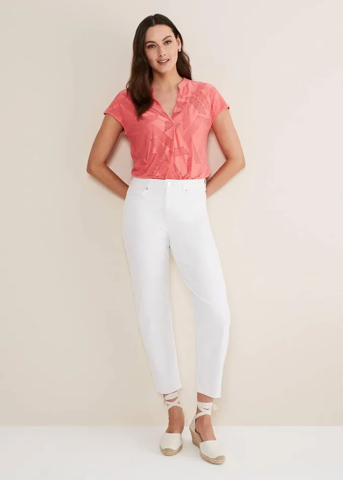 Women Phase Eight Tops and TShirts Mylah Burnout Abstract Top