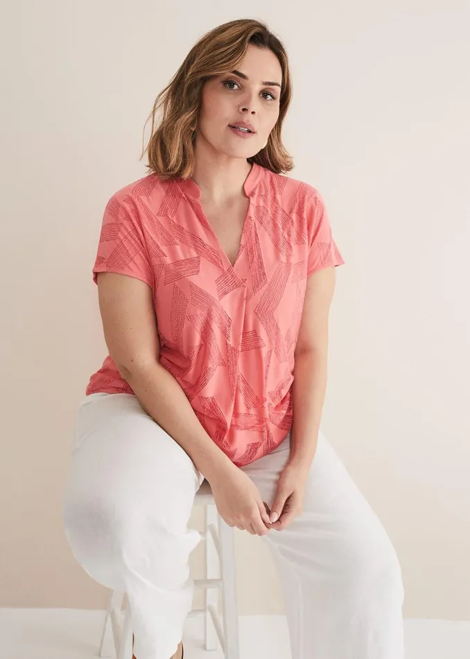 Women Phase Eight Tops and TShirts Mylah Burnout Abstract Top