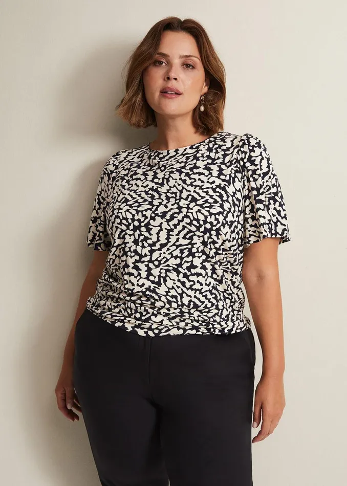 Women Phase Eight Tops and TShirts Nayana Jersey Abstract Top