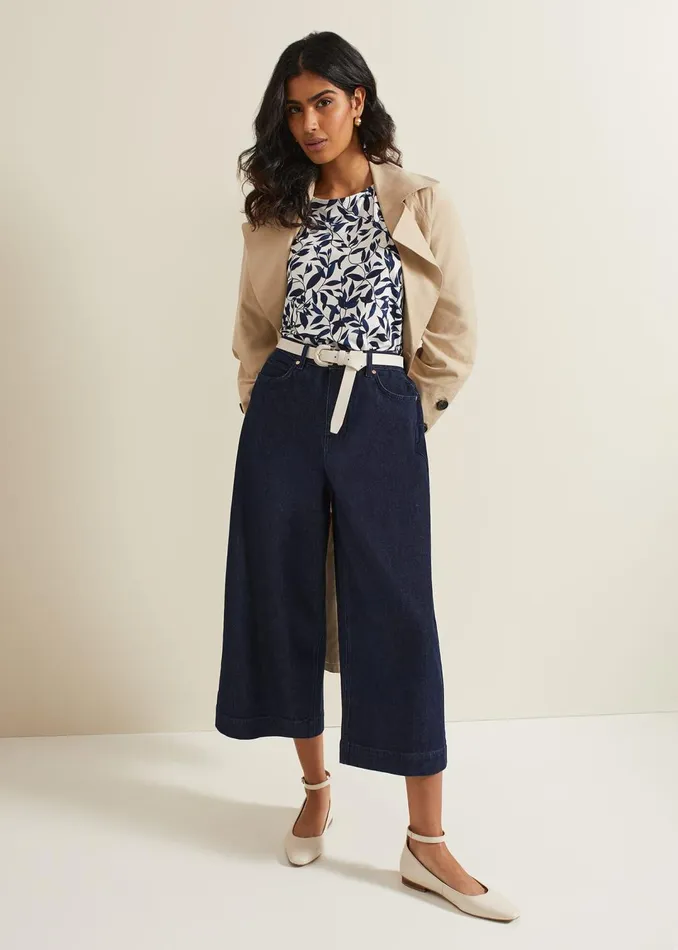 Women Phase Eight Tops and TShirts Nayana Leaf Print Top