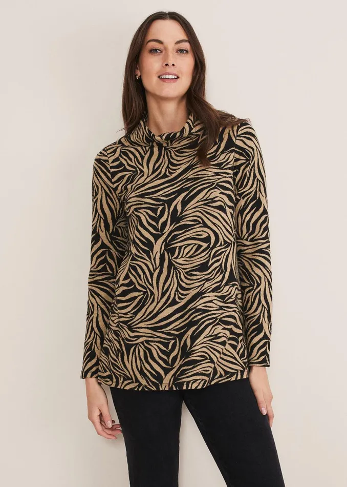 Women Phase Eight Tops and TShirts Nerissa Animal Print Snuggle