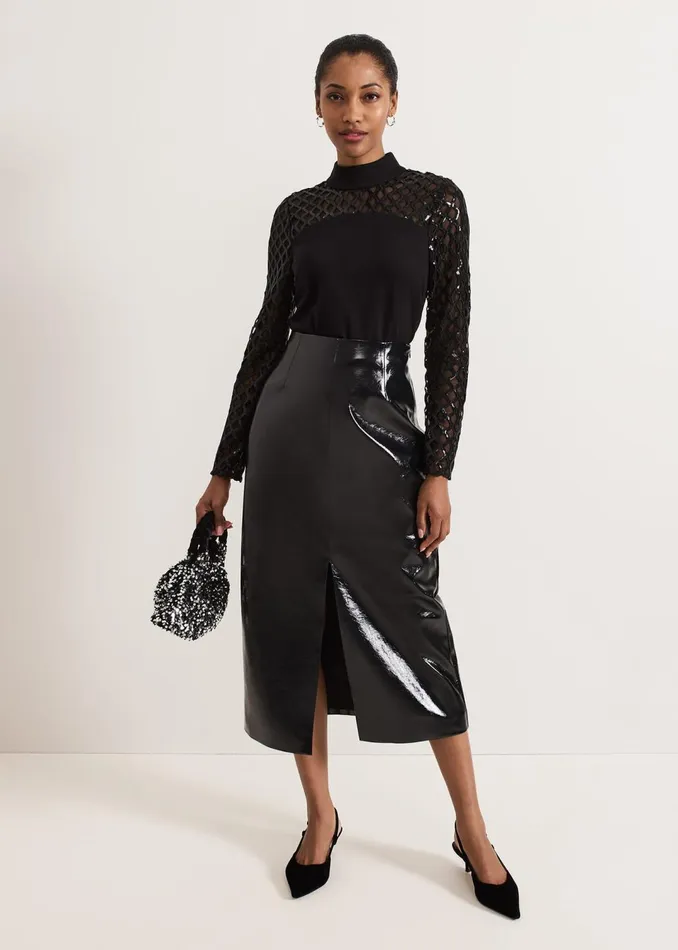 Women Phase Eight Tops and TShirts Nicole Sequin Mesh Top