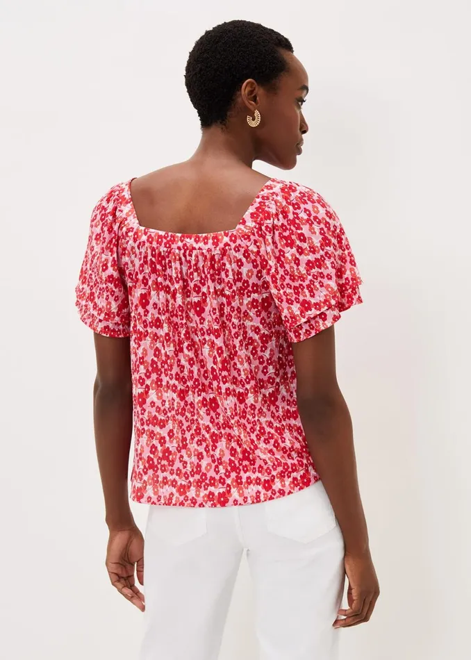 Women Phase Eight Tops and TShirts Saffy Floral Square Neck Top
