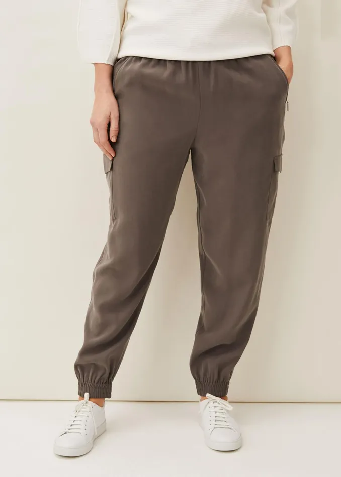 Women Phase Eight Trousers Alora Soft Cargo Jogger