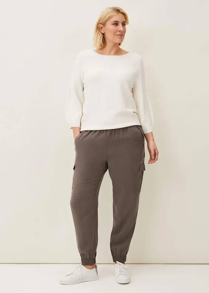 Women Phase Eight Trousers Alora Soft Cargo Jogger