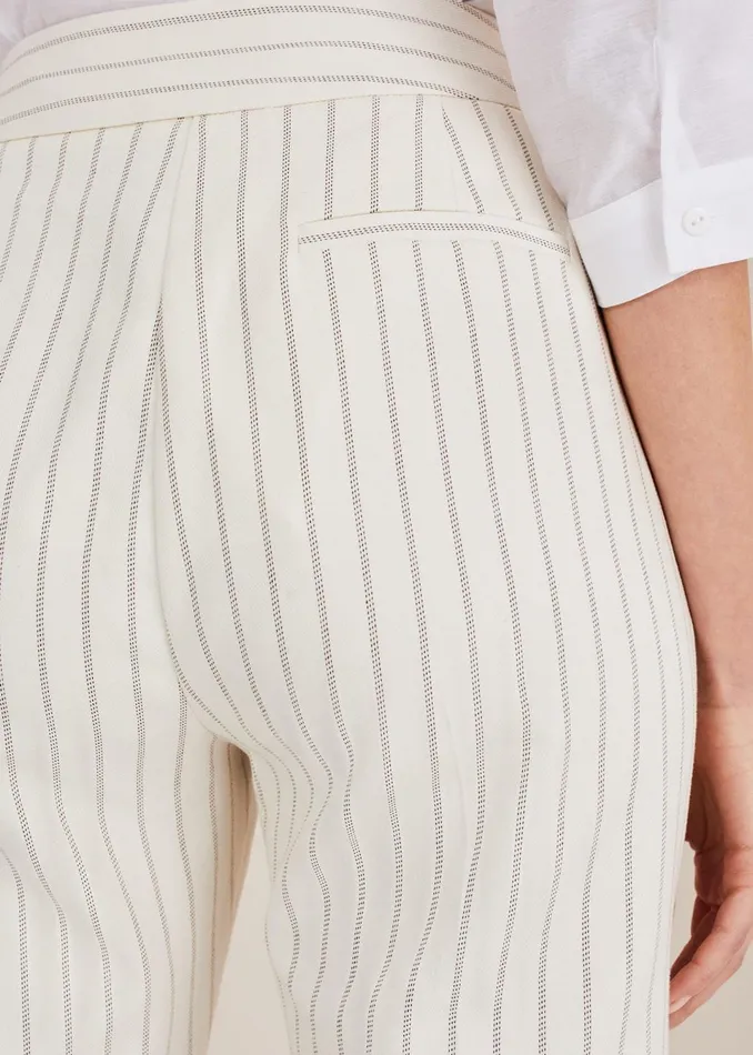 Women Phase Eight Trousers Ariella Pinstripe Straight Leg Trousers