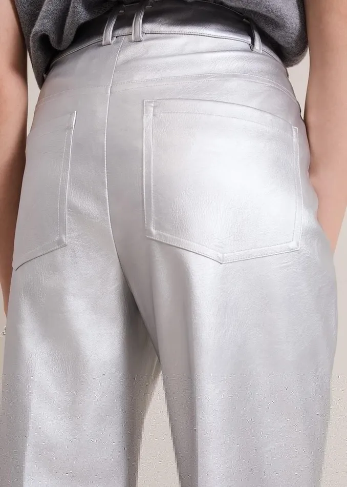 Women Phase Eight Trousers Kenzie Pu Crop Trousers