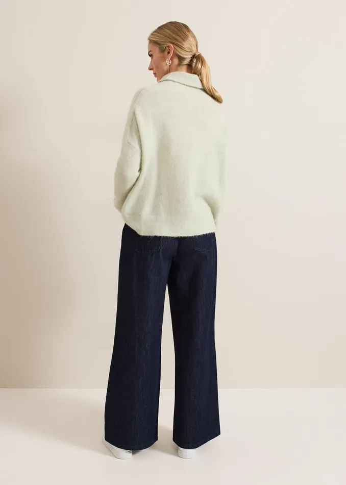 Women Phase Eight Trousers Liana Dark Wash Wide Leg Jean