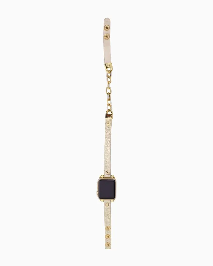 Women Phone and Tech Lilly Pulitzer Skinny Apple Watchband Gold Metallic