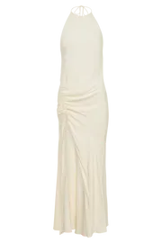 Women Polly Halter Maxi Dress 8211 Bone Bone Meshki Maxi Dresses