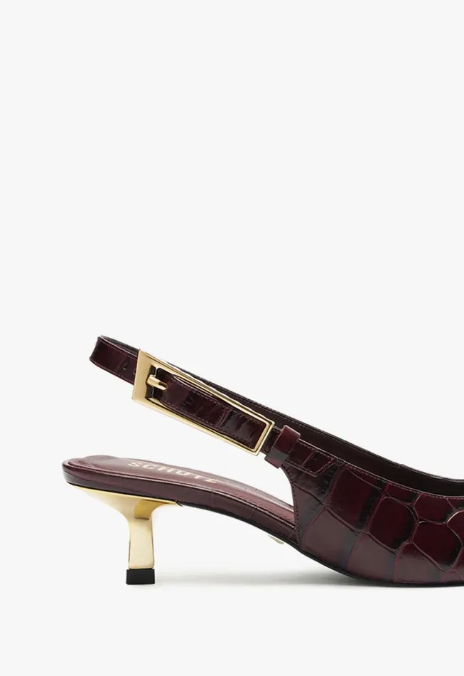 Women Pumps Schutz Shoes Ciara Mid Pump Cherry Wine
