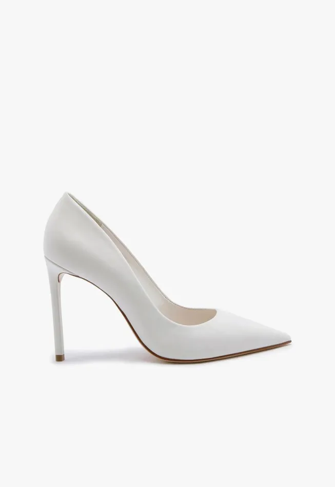 Women Pumps Schutz Shoes Lou Leather Pump White