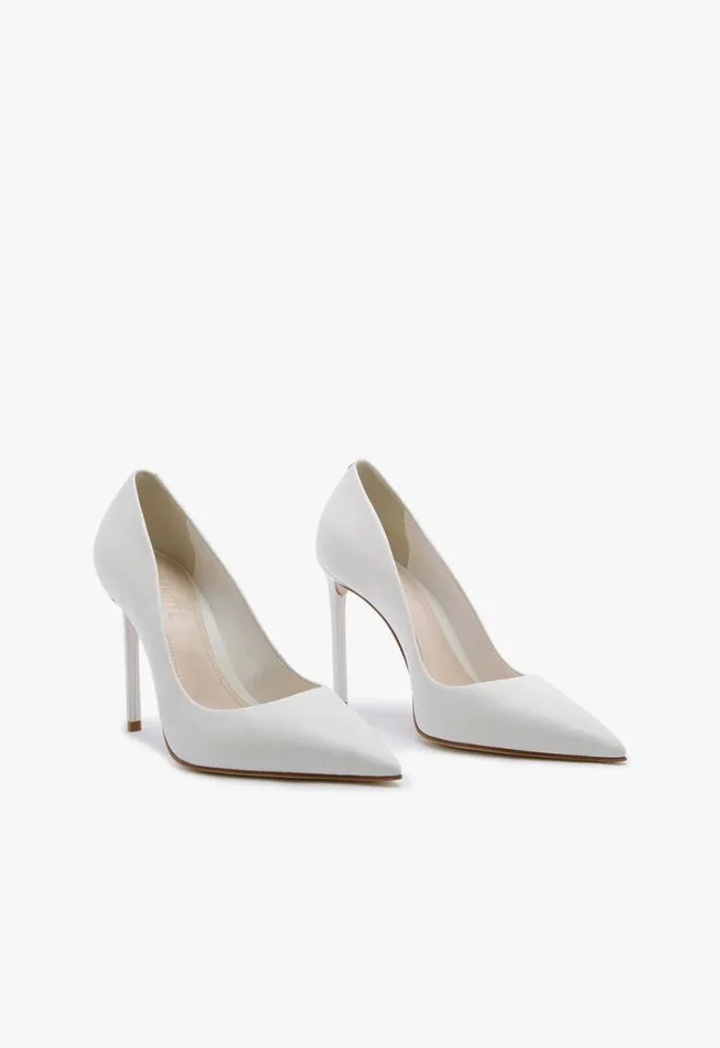 Women Pumps Schutz Shoes Lou Leather Pump White