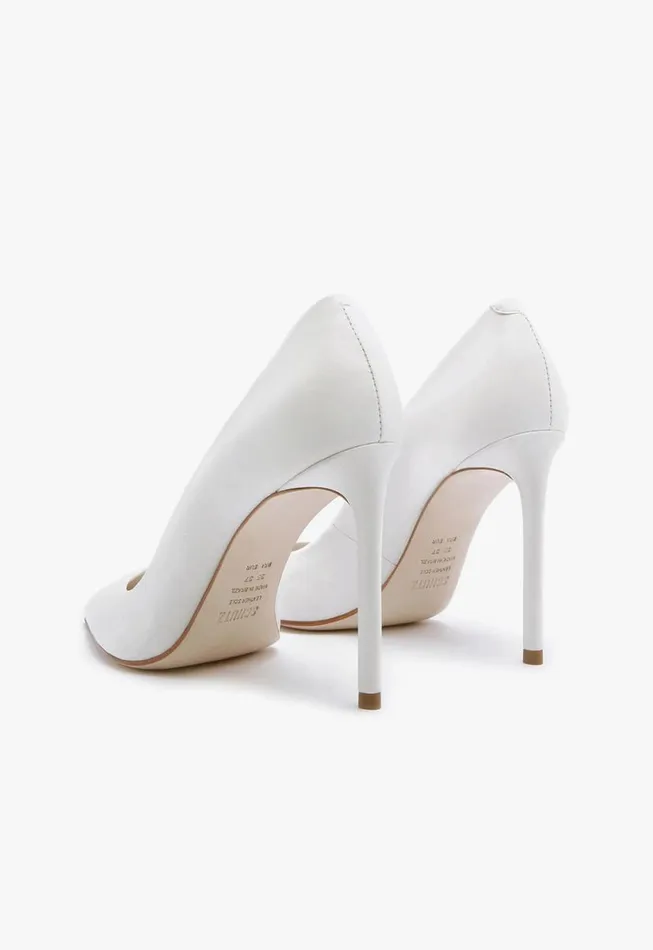 Women Pumps Schutz Shoes Lou Leather Pump White