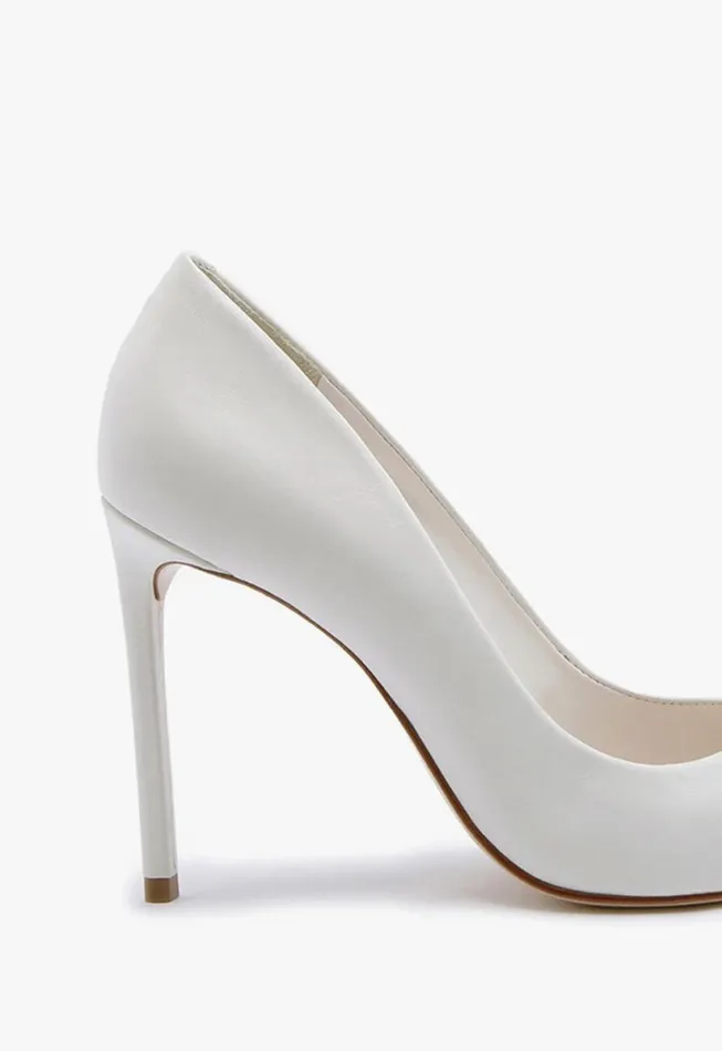Women Pumps Schutz Shoes Lou Leather Pump White