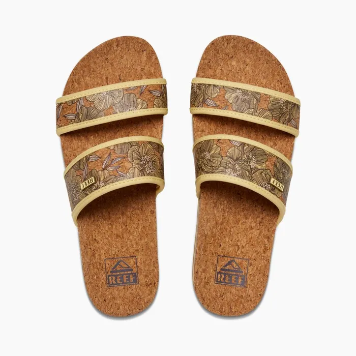 Women Reef Sandals Cushion Vista Hi Banana Cork